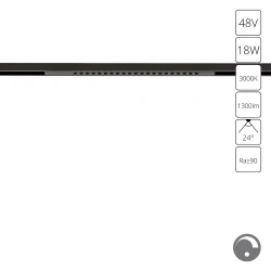 Фото Магнитный трековый светильник Arte Lamp OPTIMA 0.1-10V A7497PL-1BK