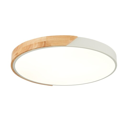 Фото SLE200952-01 Светильник потолочный Белый, Светлое дерево/Белый LED 1*45W 3000K/4000K/6000K FESTA