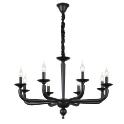 Фото SL1114.403.08 Люстра подвесная ST-Luce Черный E14 8*40W ФОРТЕЗА