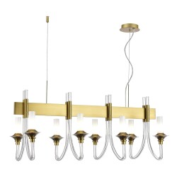 Фото SL1241.213.08 Люстра подвесная ST-Luce Золотистый/Белый E14 8*40W ВЕТРАНО