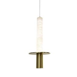 Фото Подвесной светильник 5142P/1 Brass / White Alabaster 