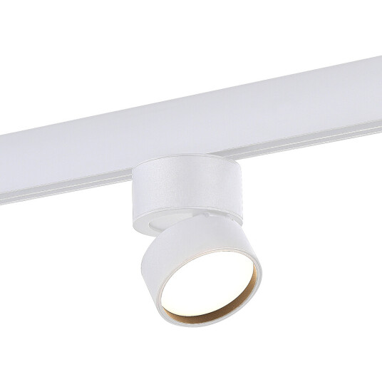 Фото ST809.536.09 Магнитный трековый светильник Белый LED 1*9W 3000K 550Lm Ra>90 120° IP20 D85xH126 48V SKYLINE 48