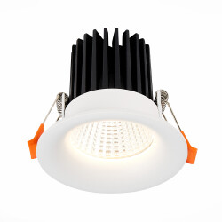 Фото ST703.548.10 Св-к встр. Белый LED 1*10W 4000K 900Lm Ra>90 38° IP20 D85xH75 170-240V Встраиваемые светильники