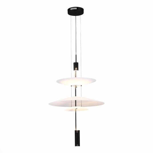 Фото SL6101.413.01 Люстра подвесная ST-Luce Черный/Белый LED 1*15W 3000K ИСОЛА