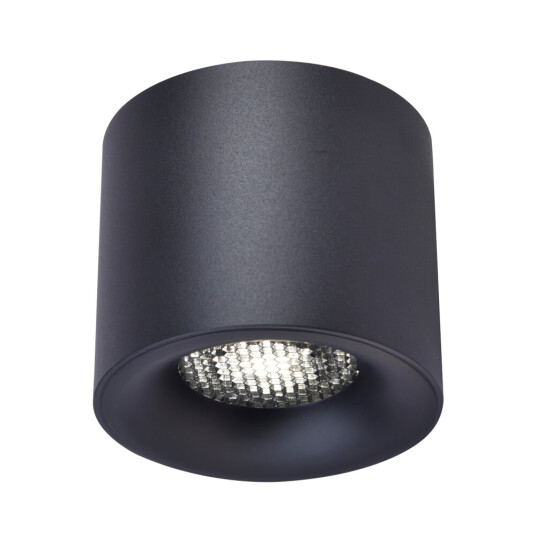 Фото ST761.433.10 Светильник потолочный черный LED 1*10W 3000K 530Lm Ra 36° IP20 D80xH70 170-240VV Накладные светильники