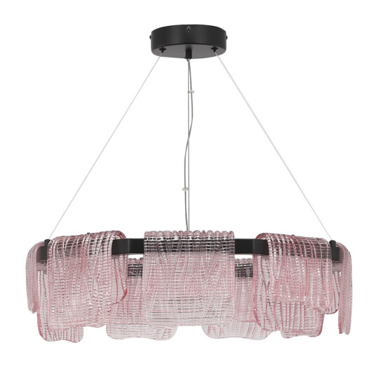 Фото SL6021.403.54 Светильник подвесной ST-Luce черный/розовый LED 1*54W 3000K ВУАЛЬ