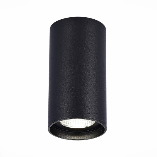 Фото ST157.442.15 Светильник потолочный Черный LED 1*15W 4000K 1 200Lm Ra>90 60° IP44 D75xH140 220-265V Накладные светильники