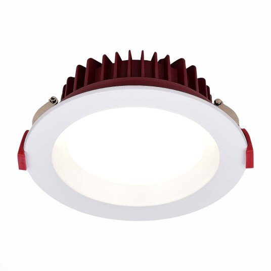 Фото ST752.548.12 Св-к встр. Белый LED 1*12W 4000K 960Lm Ra80 100° IP44 D115xH47 100-240VV Встраиваемые светильники