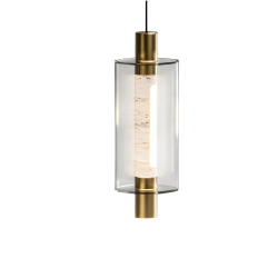 Фото Подвесной светильник 26509P/1 Brass / Travertine