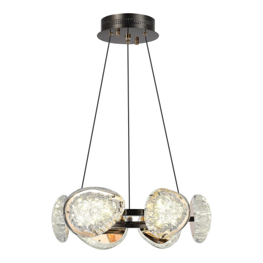 Фото SL6018.203.48 Светильник подвесной ST-Luce черный/ золотистый / прозрачный LED 1*48W 4000K МИСТЕРИ