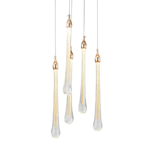 Фото Подвесной светильник Teardrop 5 gold