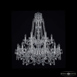 Фото Люстра хрустальная 1411/12+6/300/XL-99/2d Ni