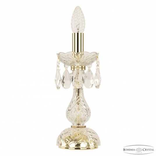 Фото Настольная лампа с хрустальными подвесками 107L/1-27 G Bohemia Ivele Crystal