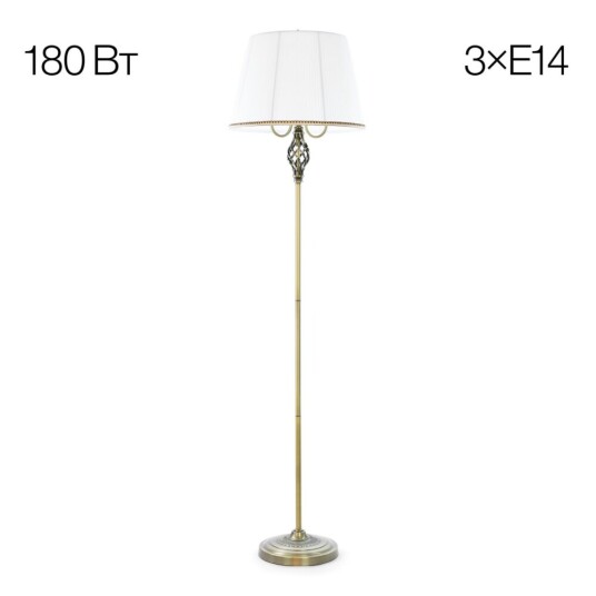 Фото CL402930 Вена Бронза+Белый Торшер