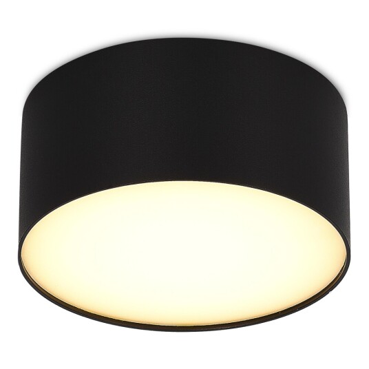 Фото ST606.432.12 Светильник потолочный Черный LED 1*12W 3000K 1 080Lm Ra>85 120° IP20 D120xH55 185-265V Накладные светильники