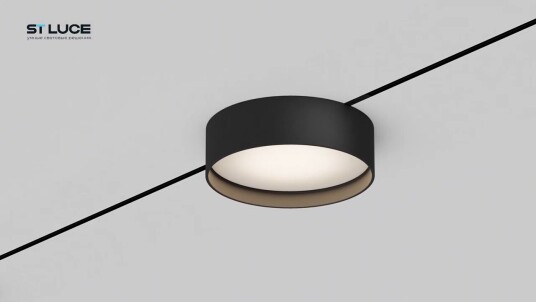 Фото ST670.446.12 Магнитный трековый светильник Черный LED 1*12W 4000K 500Lm Ra>80 100° IP20 D113xH34 24V SUPER5