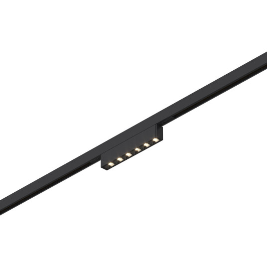 Фото ST666.436.05 Магнитный трековый светильник Черный LED 1*5W 3000K 220Lm Ra>90  IP20 L100xW10xH18 24V SUPER5