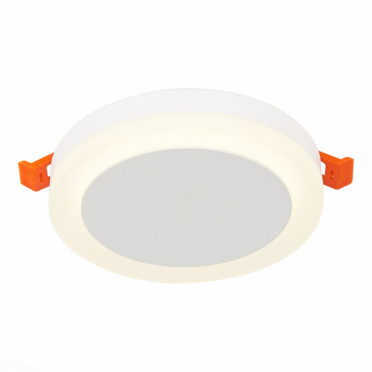 Фото ST104.542.06 Светильник встраиваемый Белый LED 1*6W 4000K 468Lm Ra>80 120° IP20 D110xH20 170-240V Встраиваемые светильники