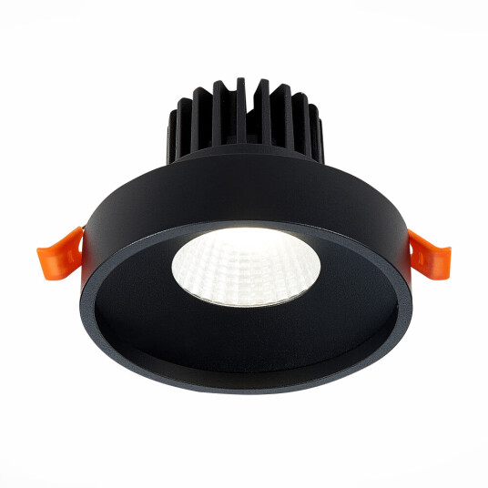 Фото ST751.448.10 Св-к встр. Черный LED 1*10W 4000K 750Lm Ra>90 38° IP20 D100xH75 170-240V Встраиваемые светильники