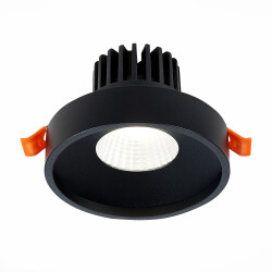 Фото ST751.448.10 Св-к встр. Черный LED 1*10W 4000K 750Lm Ra>90 38° IP20 D100xH75 170-240V Встраиваемые светильники