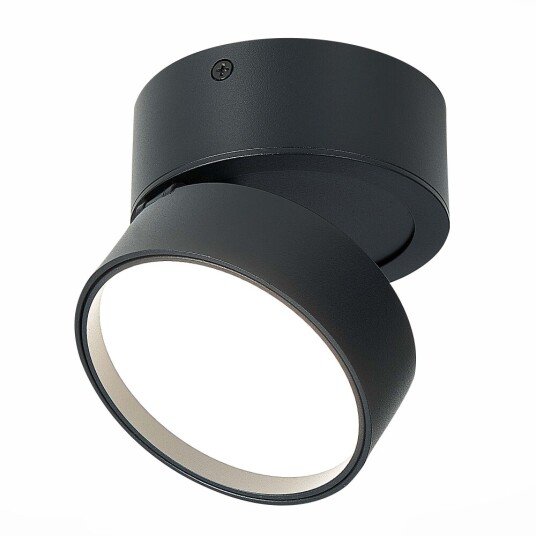 Фото ST651.442.14 Светильник потолочный поворотный Черный LED 1*14W 4000K 1 100Lm Ra>90 120° IP20 D105xH8 Накладные светильники