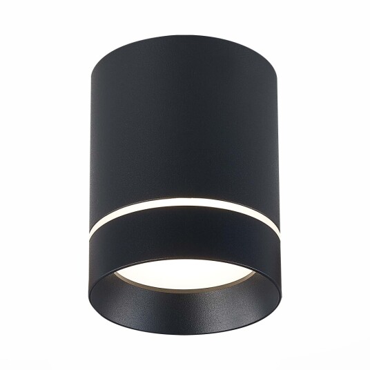 Фото ST115.442.12 Светильник потолочный Черный LED 1*12W 4000K 840Lm Ra>90 120° IP20 D79xH100 170-240V Накладные светильники