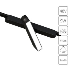 Фото A2960PL-1BK СВЕТИЛЬНИК ПОТОЛОЧНЫЙ RAPID 48В 9Вт макс 416лм 2700-5700К 90+ 120° smart