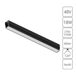 Фото A2968PL-1BK СВЕТИЛЬНИК ПОТОЛОЧНЫЙ RAPID 48В 15Вт макс 800лм 2700-5700К 90+ 120° smart