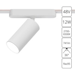 Фото A2958PL-1WH СВЕТИЛЬНИК ПОТОЛОЧНЫЙ RAPID 48В 12Вт макс 741kv 2700-6500К 95+ 36° smart