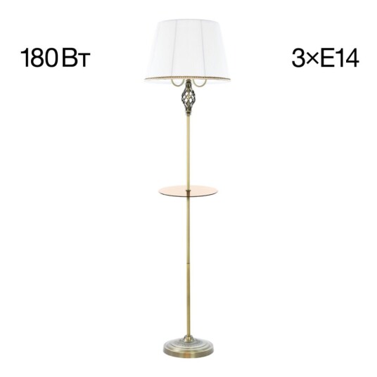 Фото CL402930T Вена Бронза+Белый Торшер со столиком