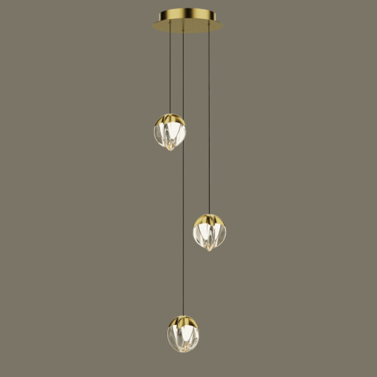 Фото Подвесной светильник MD24001033-3A gold/clear