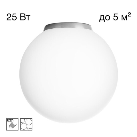 Фото CL941D20B1 RON Накладной Св-к Шар База Хром Мат.