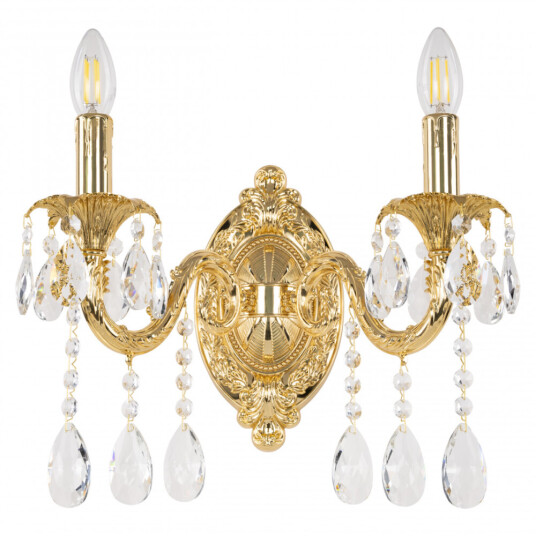 Фото Бра с хрустальными подвесками AL7901B10/2/175 A G Bohemia Ivele Crystal