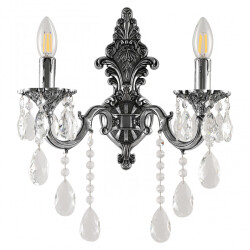 Фото Бра с хрустальными подвесками AL7801B14/2/175 B NB Bohemia Ivele Crystal