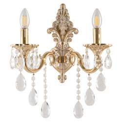 Фото Бра с хрустальными подвесками AL7801B14/2/175 B GW Bohemia Ivele Crystal