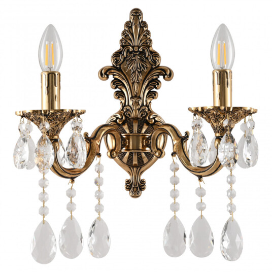 Фото Бра с хрустальными подвесками AL7801B14/2/175 A GB Bohemia Ivele Crystal