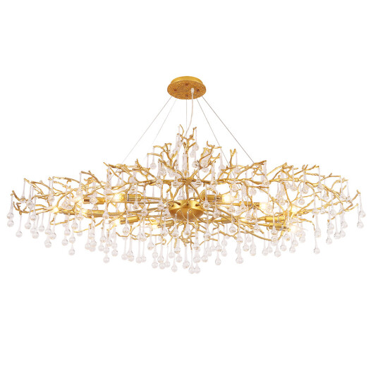 Фото Люстра Crystal Lux REINA V2 SP12 L1500 GOLD PEARL