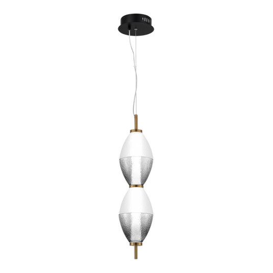 Фото SL6130.403.15 Светильник подвесной ST-Luce Черный/Белый, Дымчатый LED 1*16W 3000K ICE