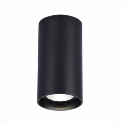 Фото ST157.432.15 Светильник потолочный Черный LED 1*15W 3000K 1 200Lm Ra>90 60° IP44 D75xH140 220-265V Накладные светильники