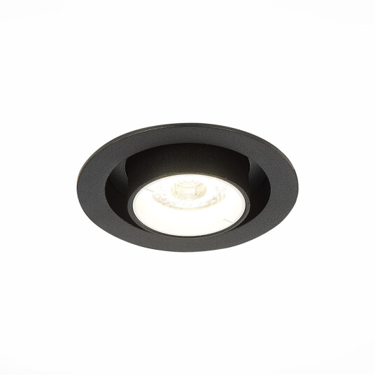 Фото ST702.448.12 Св-к встр. Черный LED 1*12W 4000K 900Lm Ra80 24° IP20 D90xH92 180-240V Встраиваемые светильники