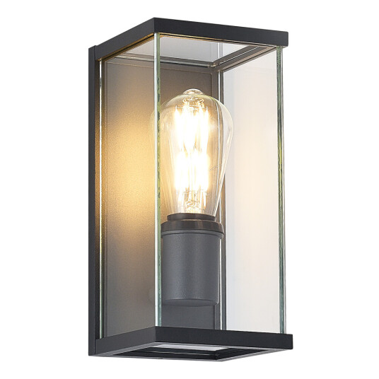 Фото SL9019.701.01 Светильник уличный настенный ST-Luce темно-серый E27 1*15W GROSS