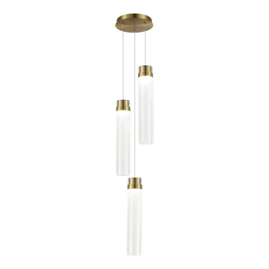 Фото SL6236.303.03 Светильник подвесной ST-Luce Латунь/Прозрачный LED 3*12W 4000K CHAMPAGNE
