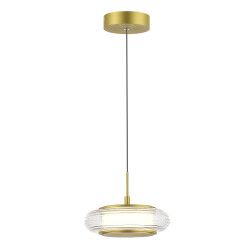 Фото SL6239.203.01 Светильник подвесной ST-Luce золото/прозрачный LED 1*7W 3000K ФРИТЕЛЛА