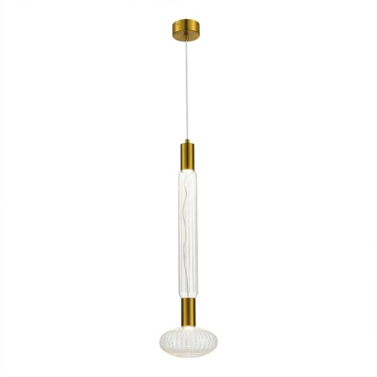 Фото SL6117.213.02 Светильник подвесной ST-Luce Латунь/Золотой, Прозрачный LED 2*3W 3000K ТАККЕ