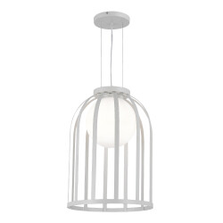 Фото SL6129.503.01 Светильник подвесной ST-Luce Белый/Белый E27 1*60W НОРДИК